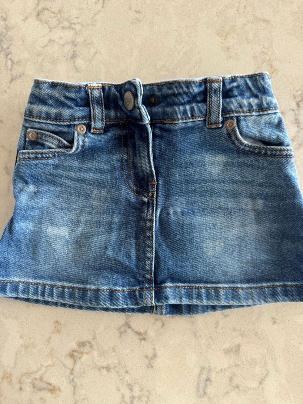 Mini Boden Girls' Light Blue Denim Skirt